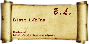 Blatt Léna névjegykártya